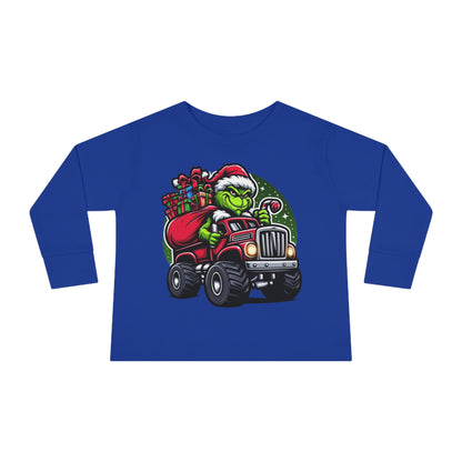 Grinch in a Monster Truck Toddler Long Sleeve