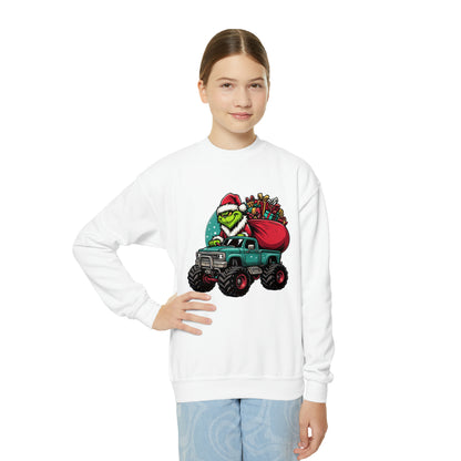 Monster Trucking Grinch Youth Sweatshirt