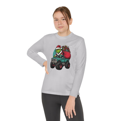 Monster Trucking Grinch Youth Long Sleeve