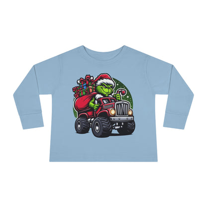 Grinch in a Monster Truck Toddler Long Sleeve