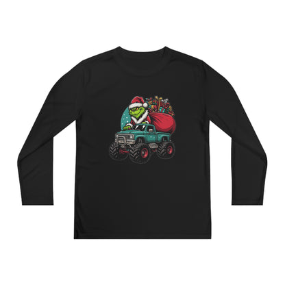 Monster Trucking Grinch Youth Long Sleeve