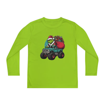 Monster Trucking Grinch Youth Long Sleeve