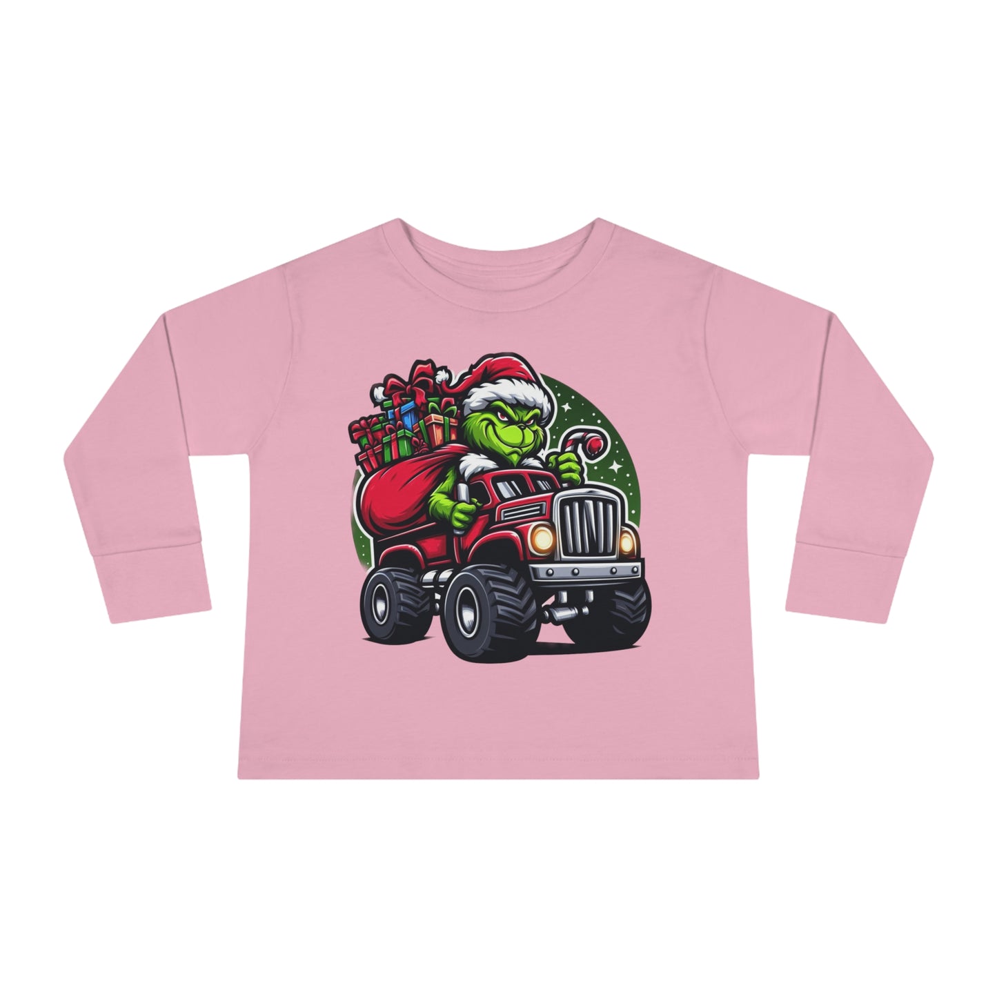 Grinch in a Monster Truck Toddler Long Sleeve