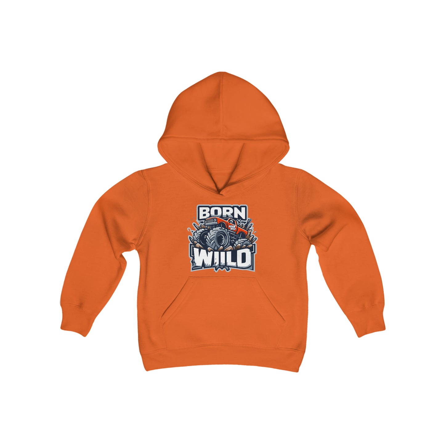 Born Wild Monster Truck Kids Hoodie