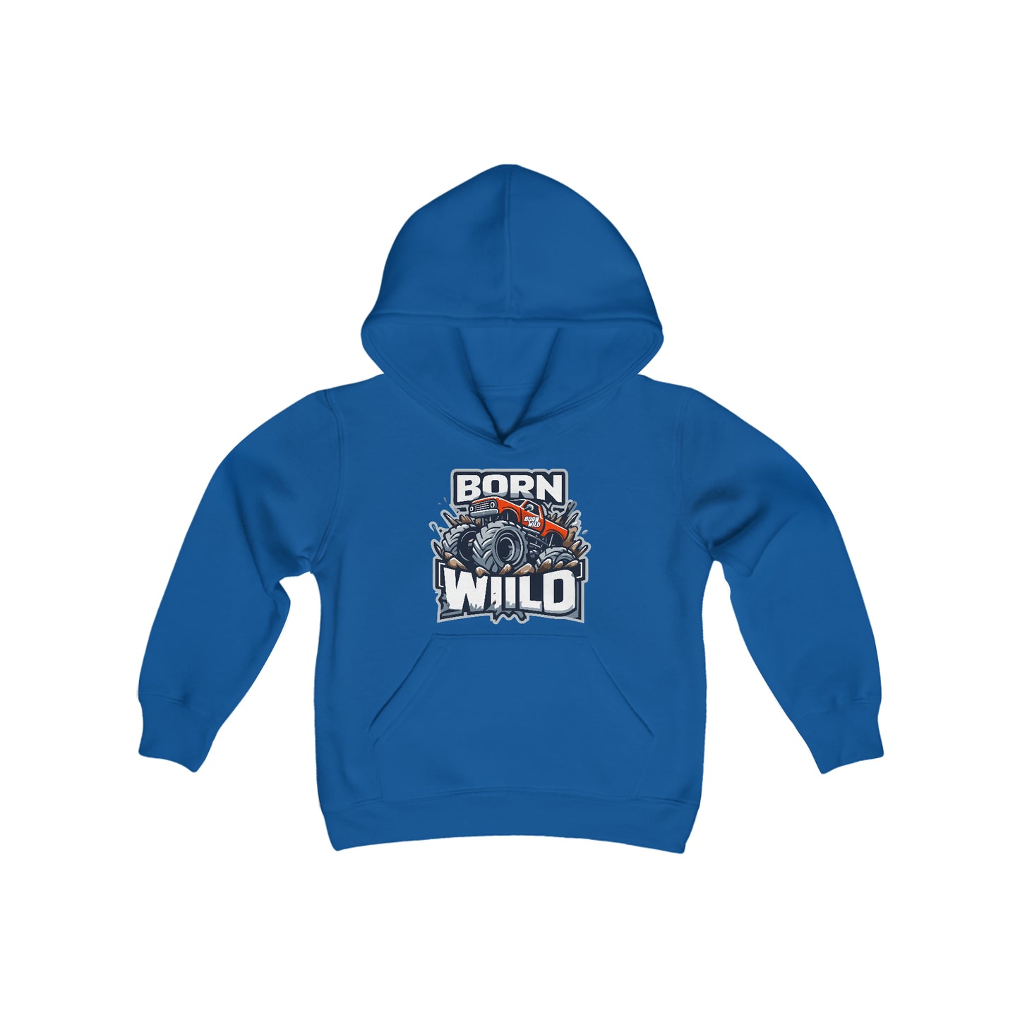 Born Wild Monster Truck Kids Hoodie