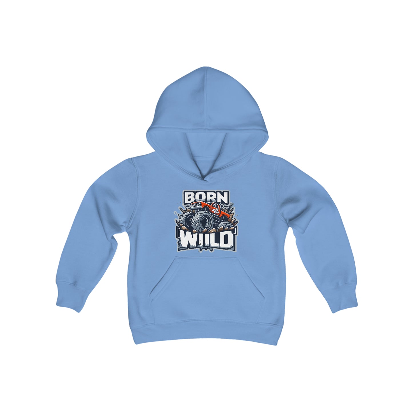 Born Wild Monster Truck Kids Hoodie