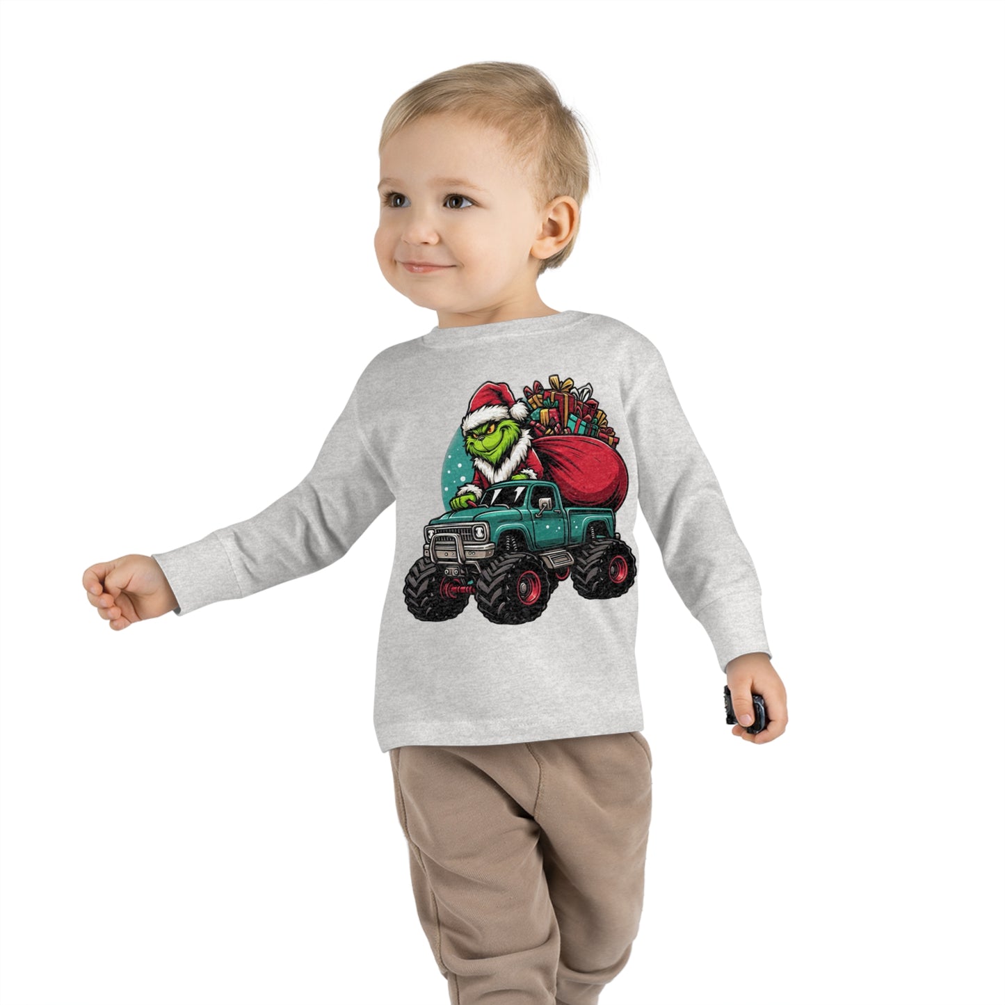 Monster Trucking Grinch Toddler Long Sleeve