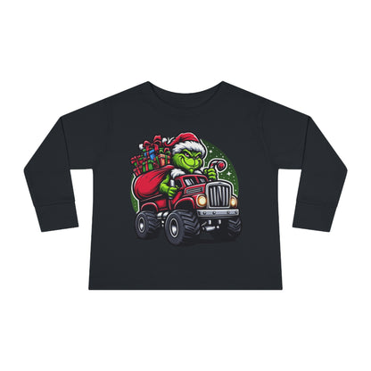 Grinch in a Monster Truck Toddler Long Sleeve