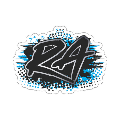 RA Black Die Cut Stickers