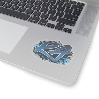 RA Blue Die Cut Stickers