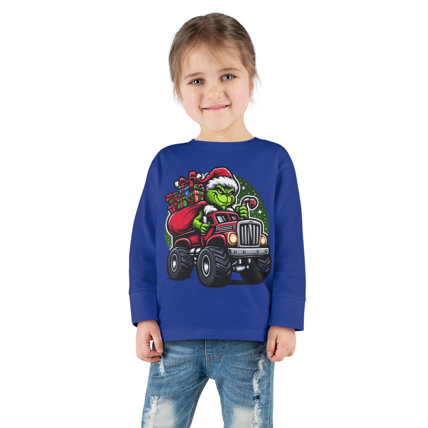 Grinch in a Monster Truck Toddler Long Sleeve