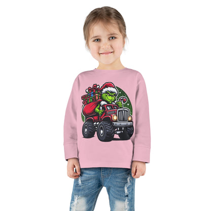 Grinch in a Monster Truck Toddler Long Sleeve