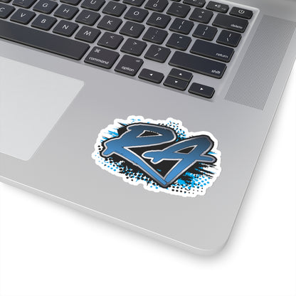 RA Blue Die Cut Stickers