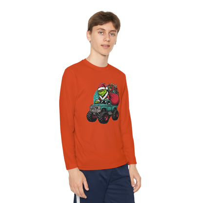 Monster Trucking Grinch Youth Long Sleeve