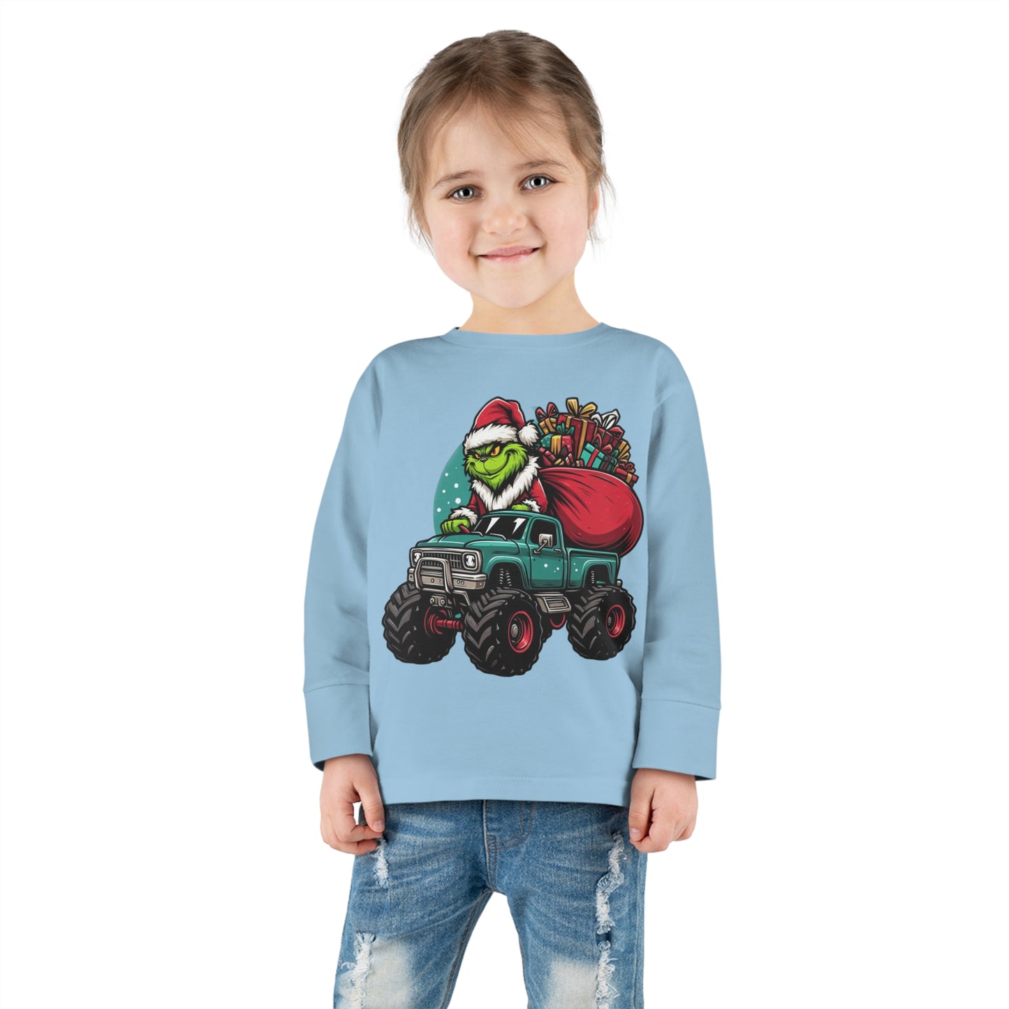 Monster Trucking Grinch Toddler Long Sleeve