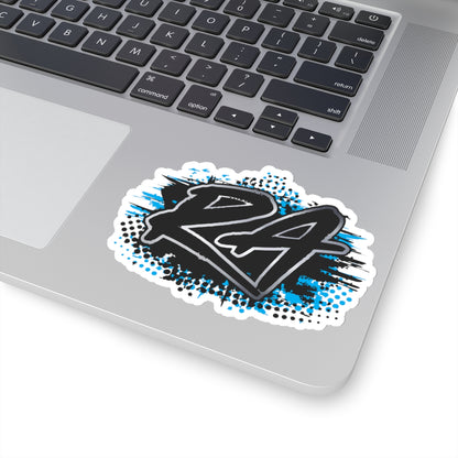 RA Black Die Cut Stickers