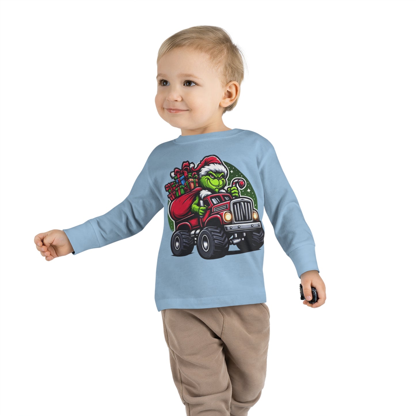 Grinch in a Monster Truck Toddler Long Sleeve