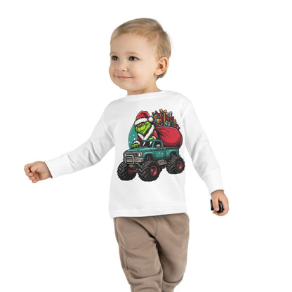 Monster Trucking Grinch Toddler Long Sleeve