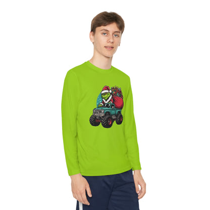 Monster Trucking Grinch Youth Long Sleeve