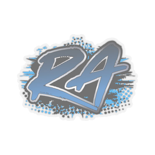 RA Blue Die Cut Stickers