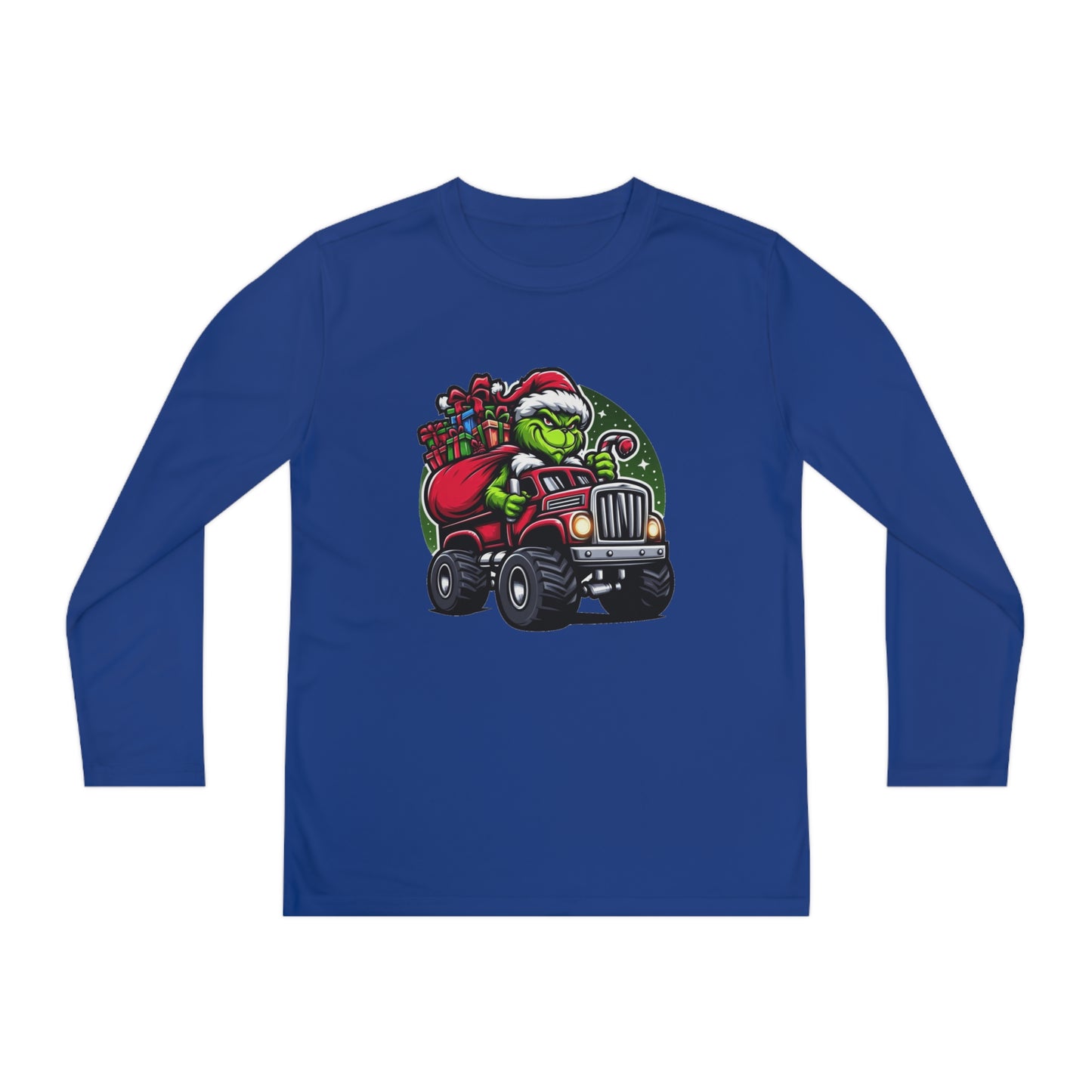 Grinch Monster Truck Youth Long Sleeve