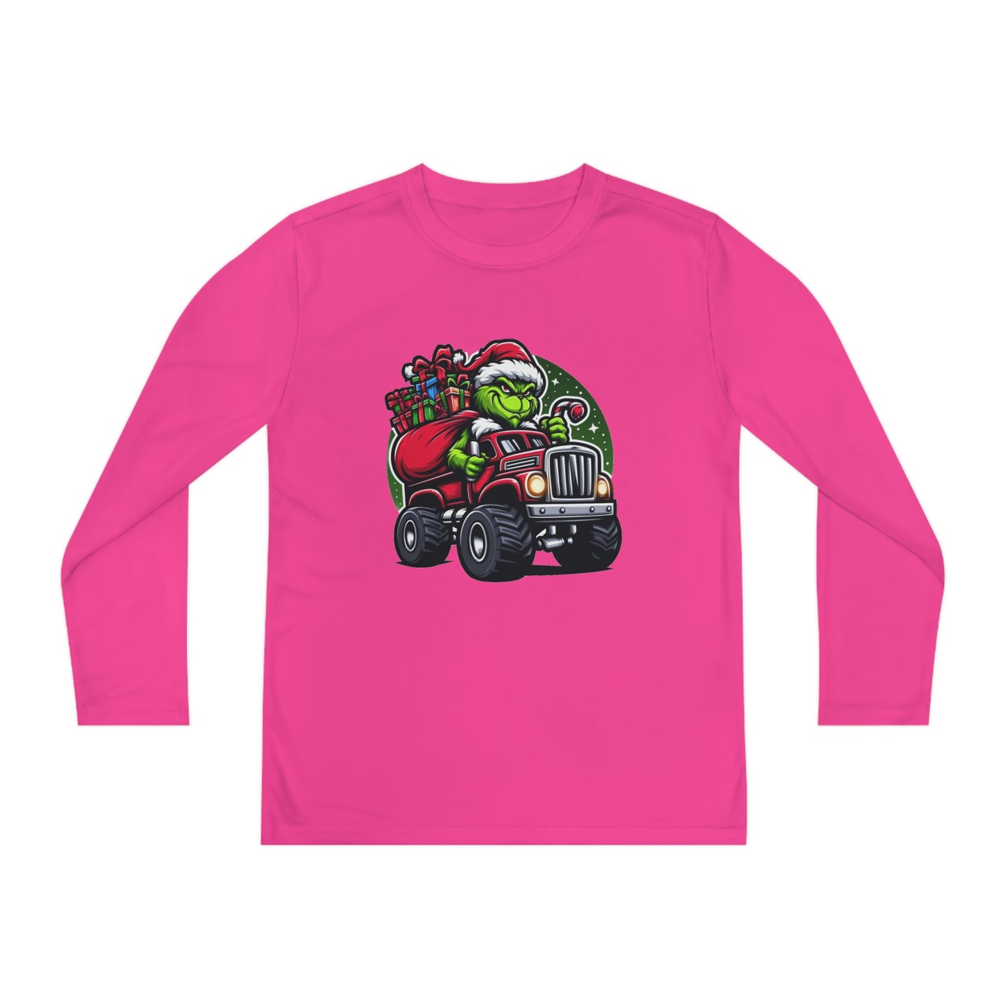 Grinch Monster Truck Youth Long Sleeve