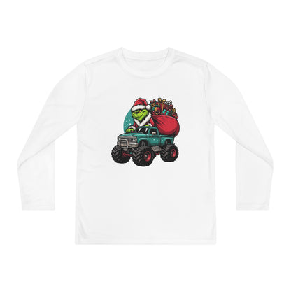 Monster Trucking Grinch Youth Long Sleeve