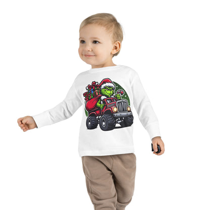 Grinch in a Monster Truck Toddler Long Sleeve