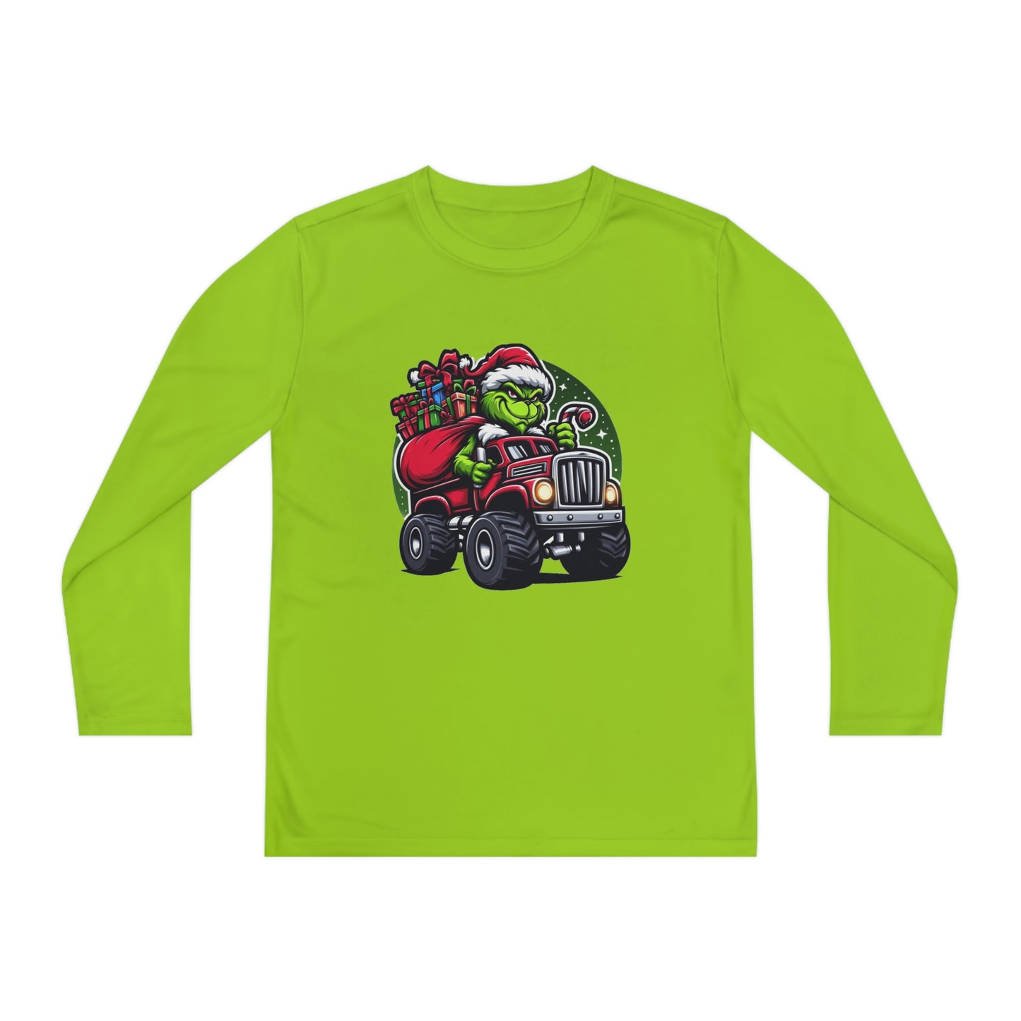 Grinch Monster Truck Youth Long Sleeve