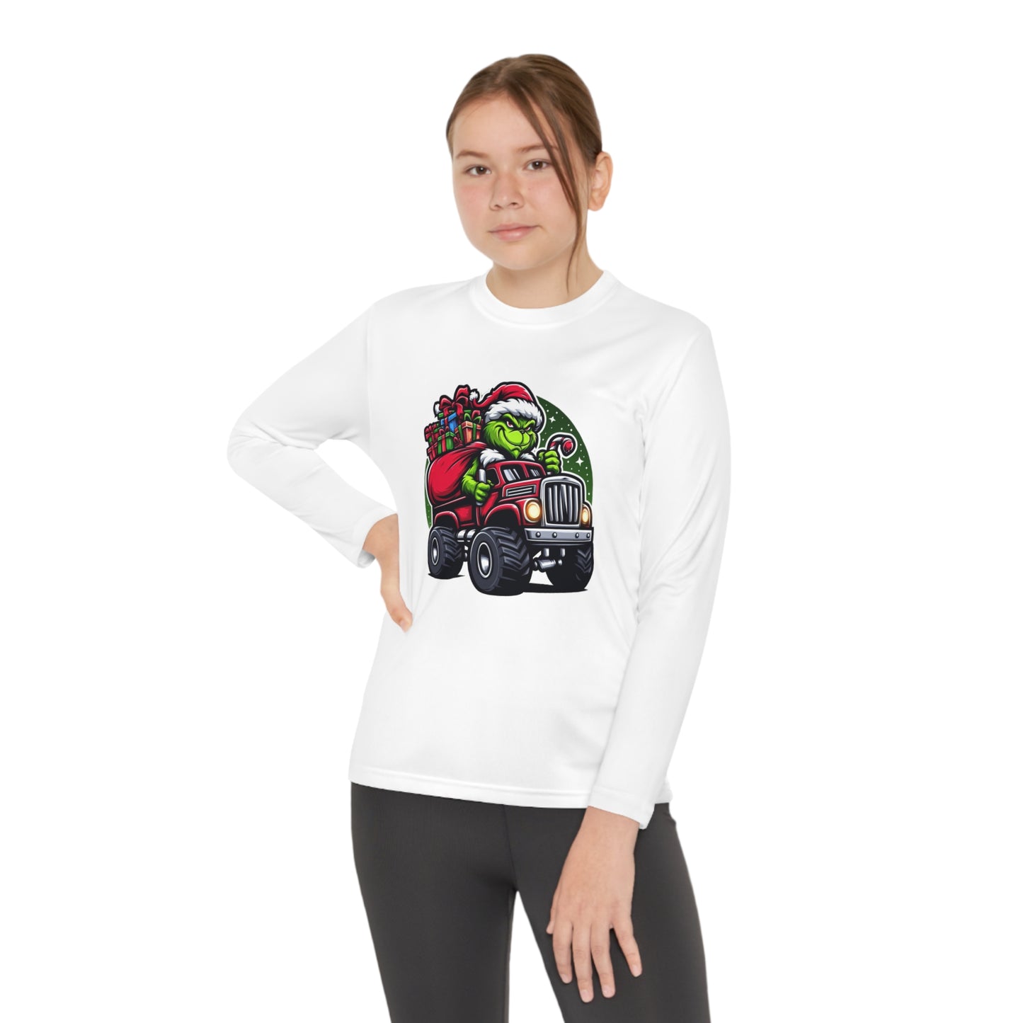 Grinch Monster Truck Youth Long Sleeve