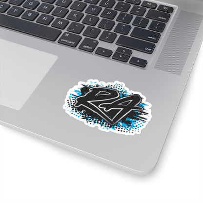 RA Black Die Cut Stickers