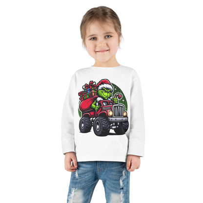 Grinch in a Monster Truck Toddler Long Sleeve