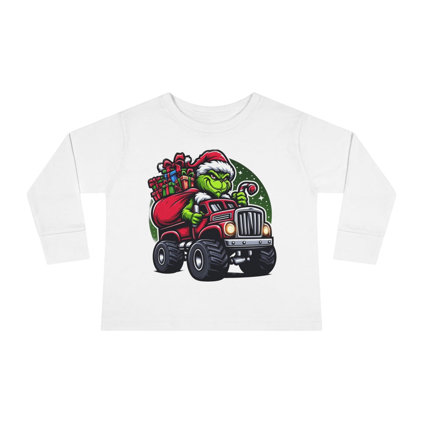 Grinch in a Monster Truck Toddler Long Sleeve