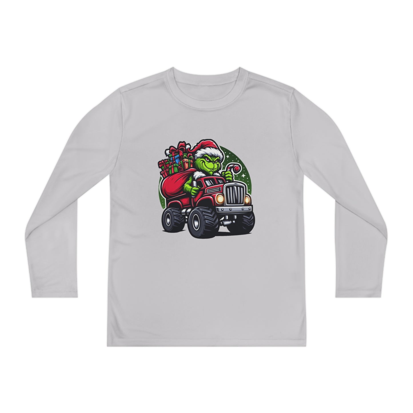 Grinch Monster Truck Youth Long Sleeve