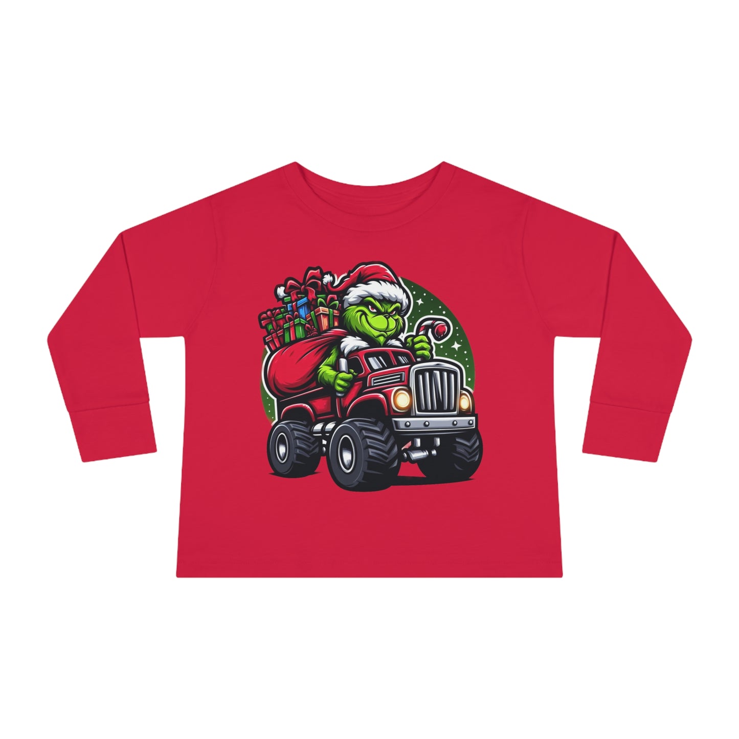 Grinch in a Monster Truck Toddler Long Sleeve