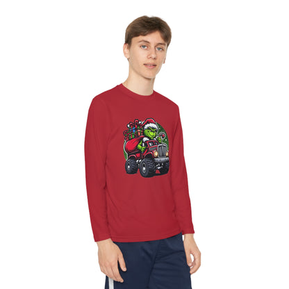 Grinch Monster Truck Youth Long Sleeve