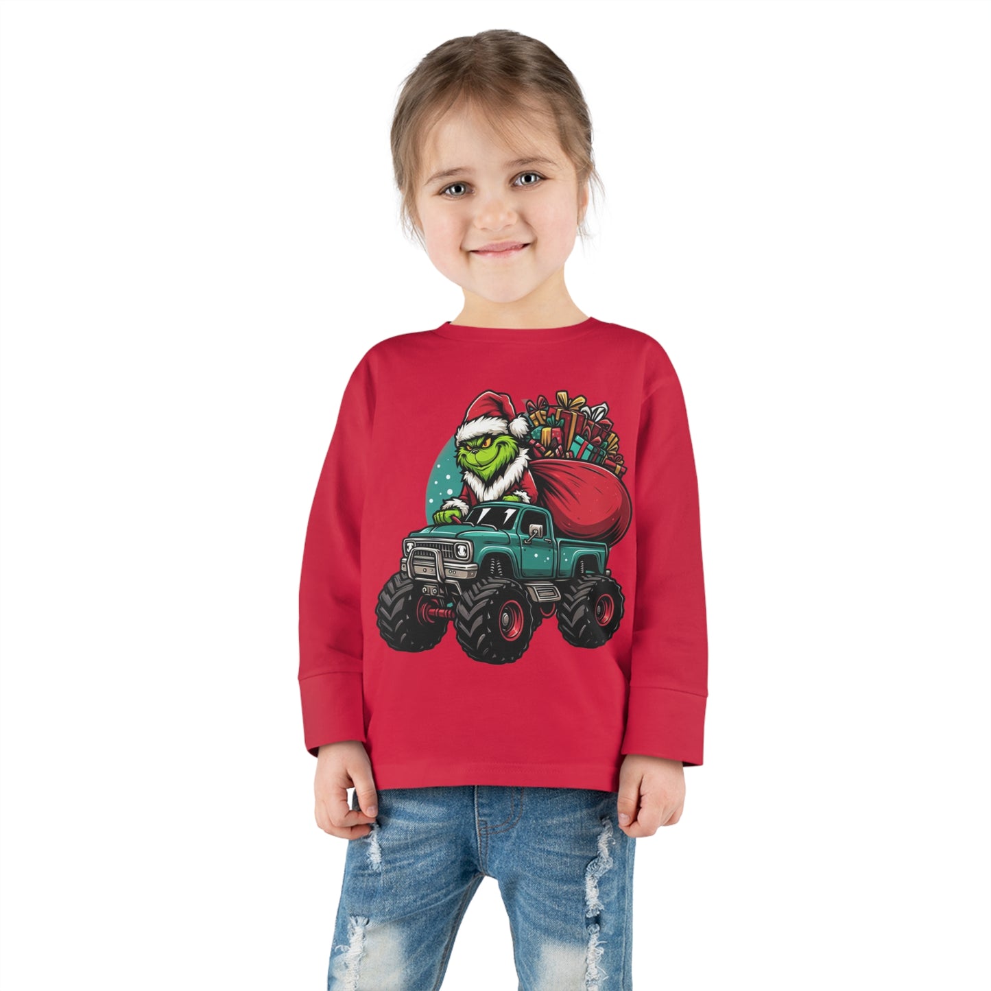 Monster Trucking Grinch Toddler Long Sleeve