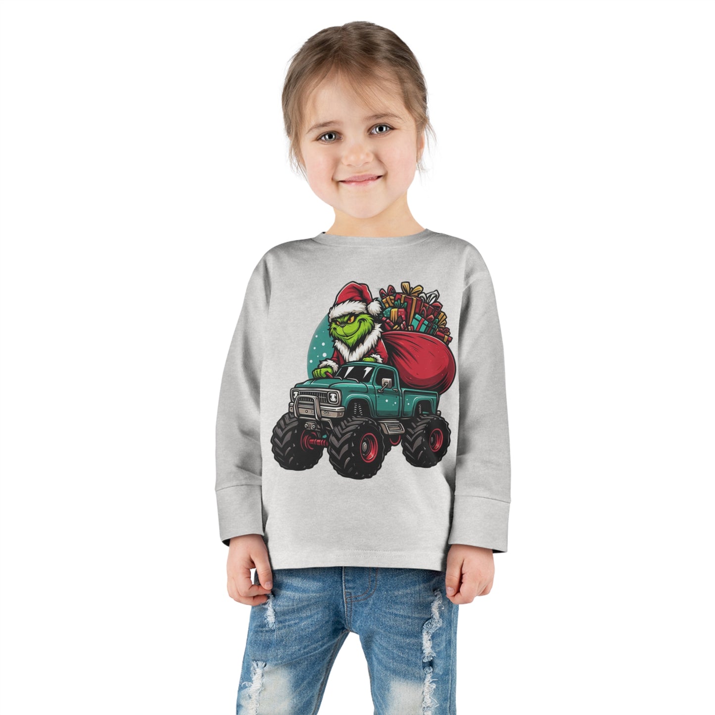 Monster Trucking Grinch Toddler Long Sleeve