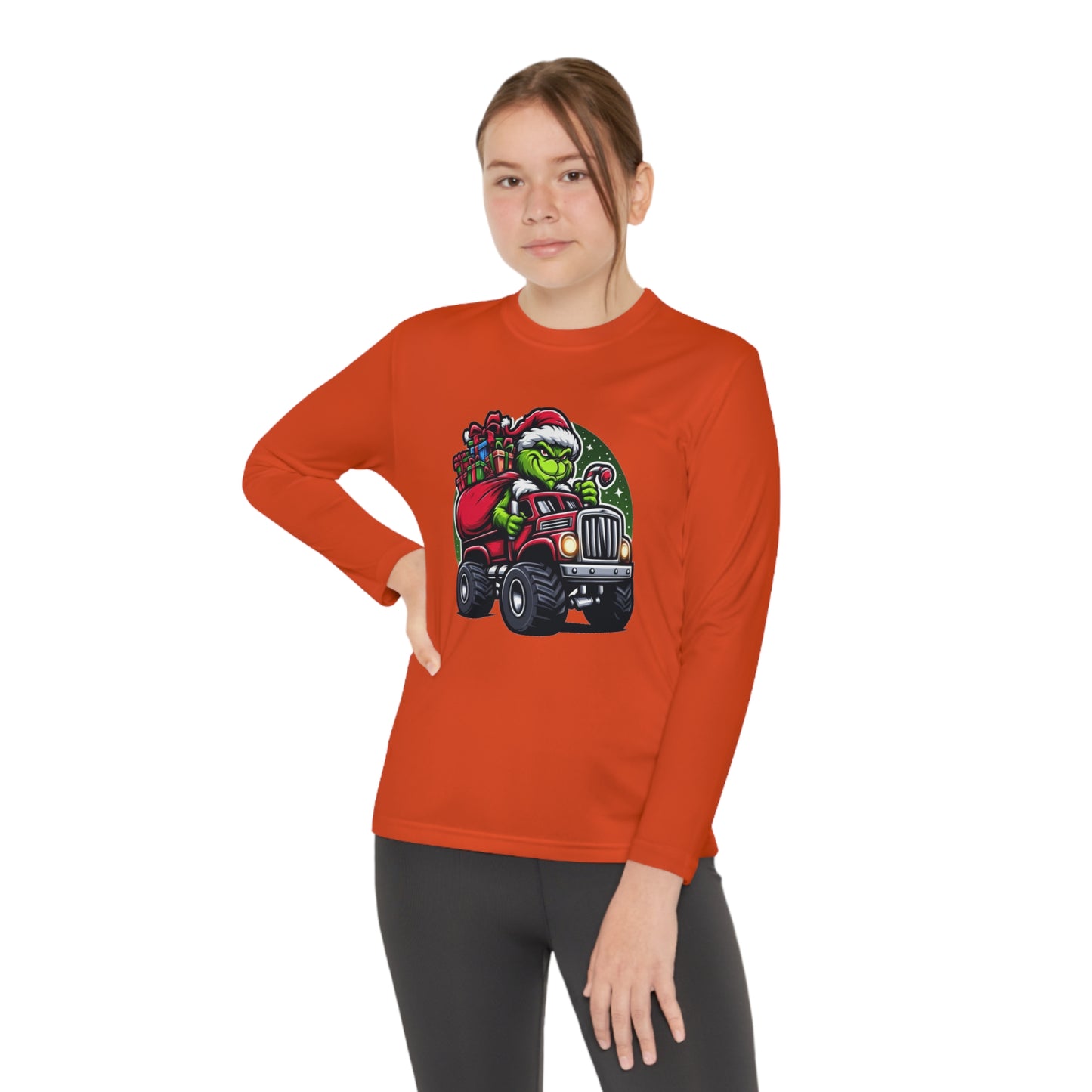 Grinch Monster Truck Youth Long Sleeve