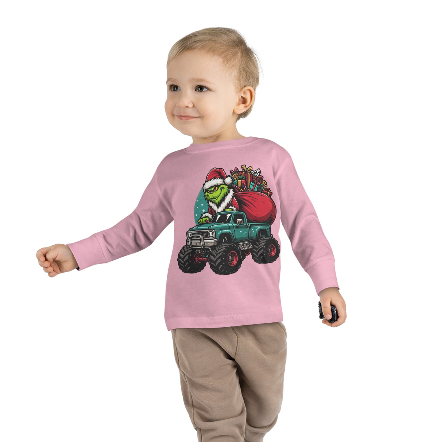 Monster Trucking Grinch Toddler Long Sleeve