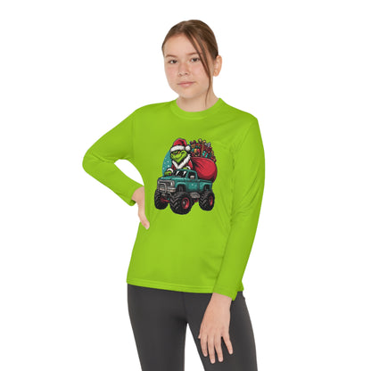 Monster Trucking Grinch Youth Long Sleeve