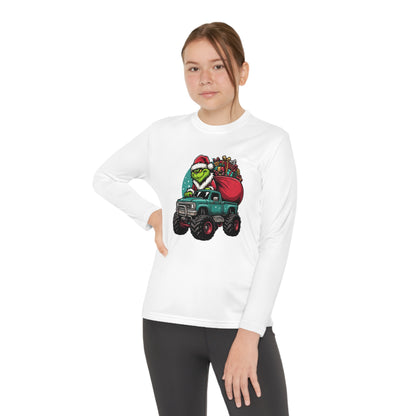 Monster Trucking Grinch Youth Long Sleeve