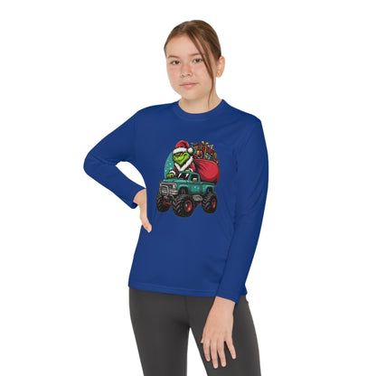 Monster Trucking Grinch Youth Long Sleeve