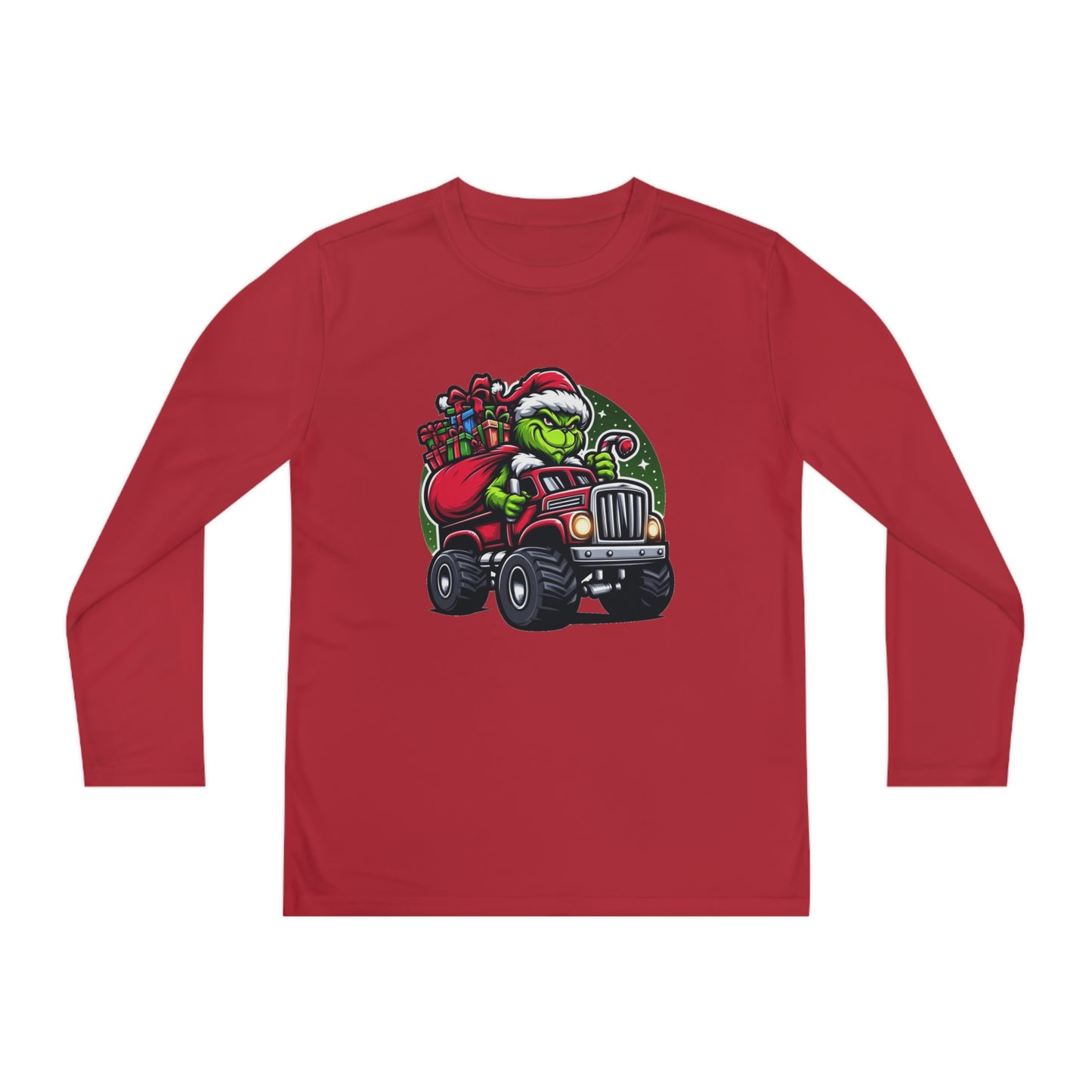 Grinch Monster Truck Youth Long Sleeve