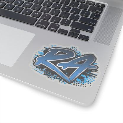 RA Blue Die Cut Stickers