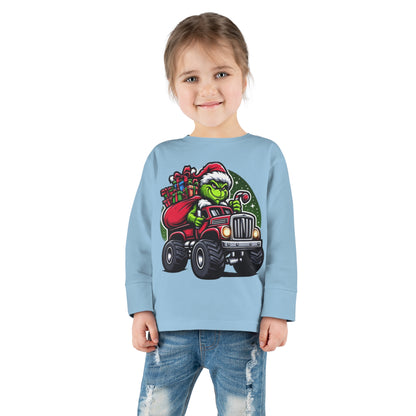 Grinch in a Monster Truck Toddler Long Sleeve