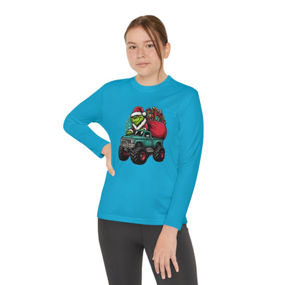 Monster Trucking Grinch Youth Long Sleeve