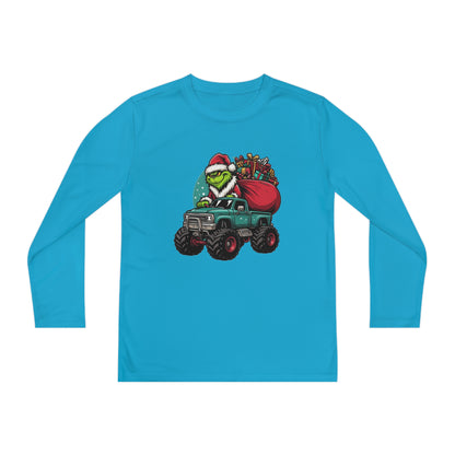 Monster Trucking Grinch Youth Long Sleeve