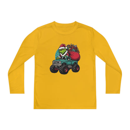 Monster Trucking Grinch Youth Long Sleeve