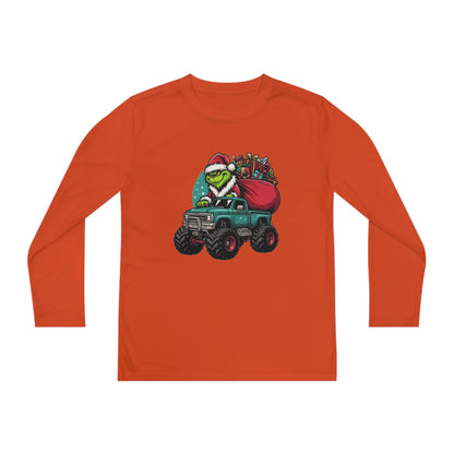 Monster Trucking Grinch Youth Long Sleeve